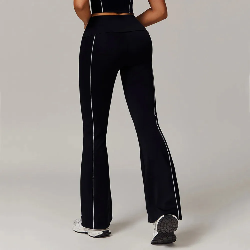 Trend4us Flare Fit Contrast Athletic Leggings
