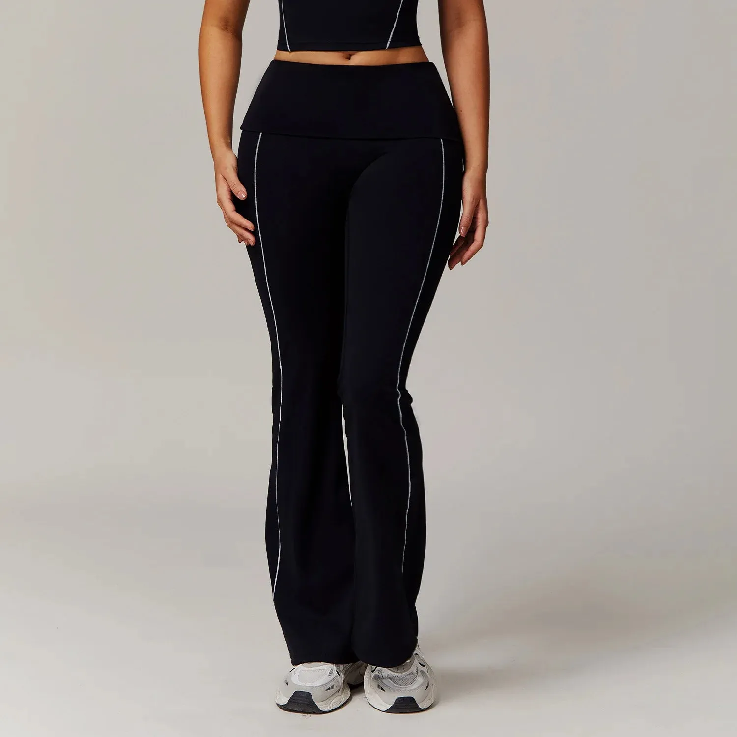 Trend4us Flare Fit Contrast Athletic Leggings