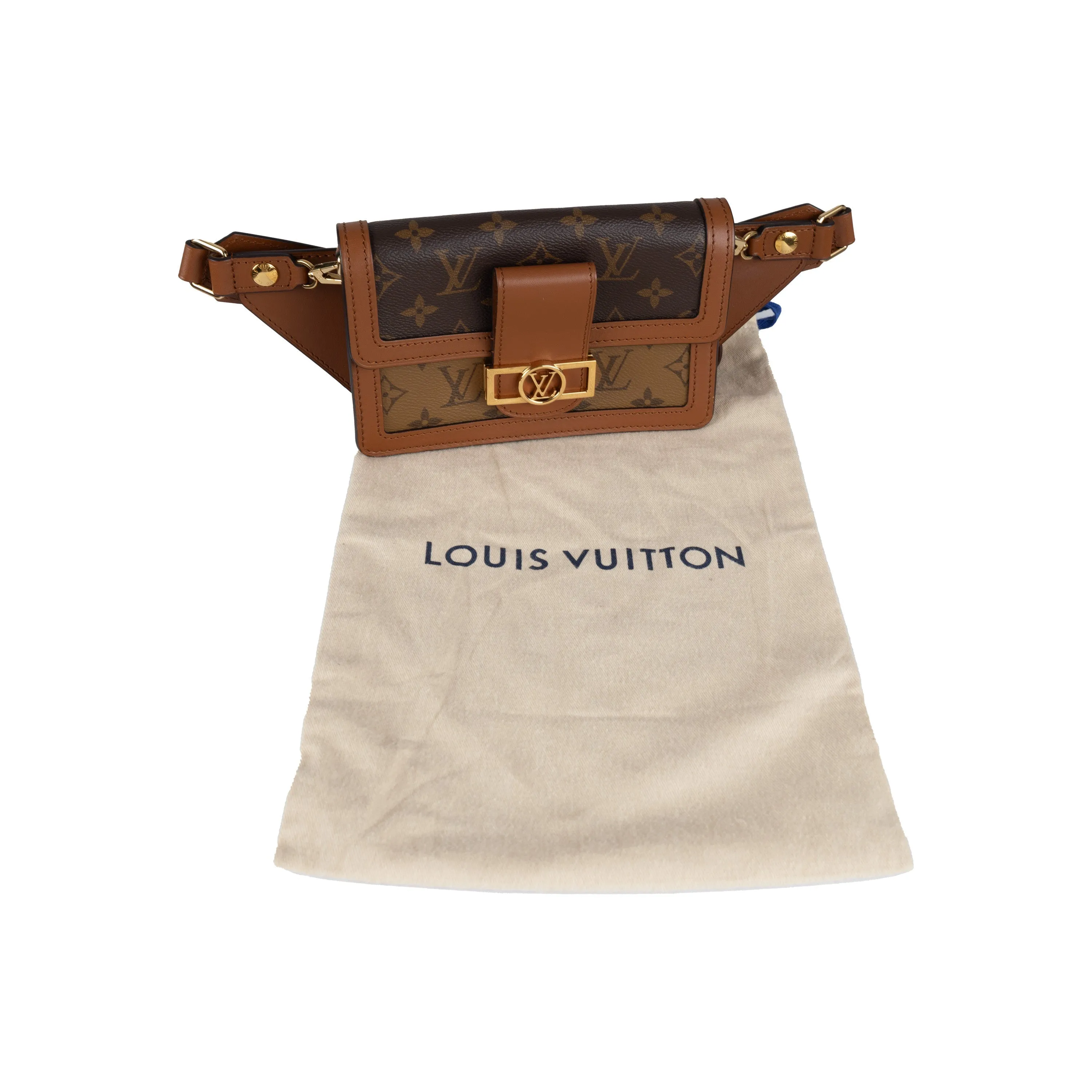 Trendy Inspired Louis Vuitton Louis Vuitton Monogram Reverse Canvas Dauphine Bumbag