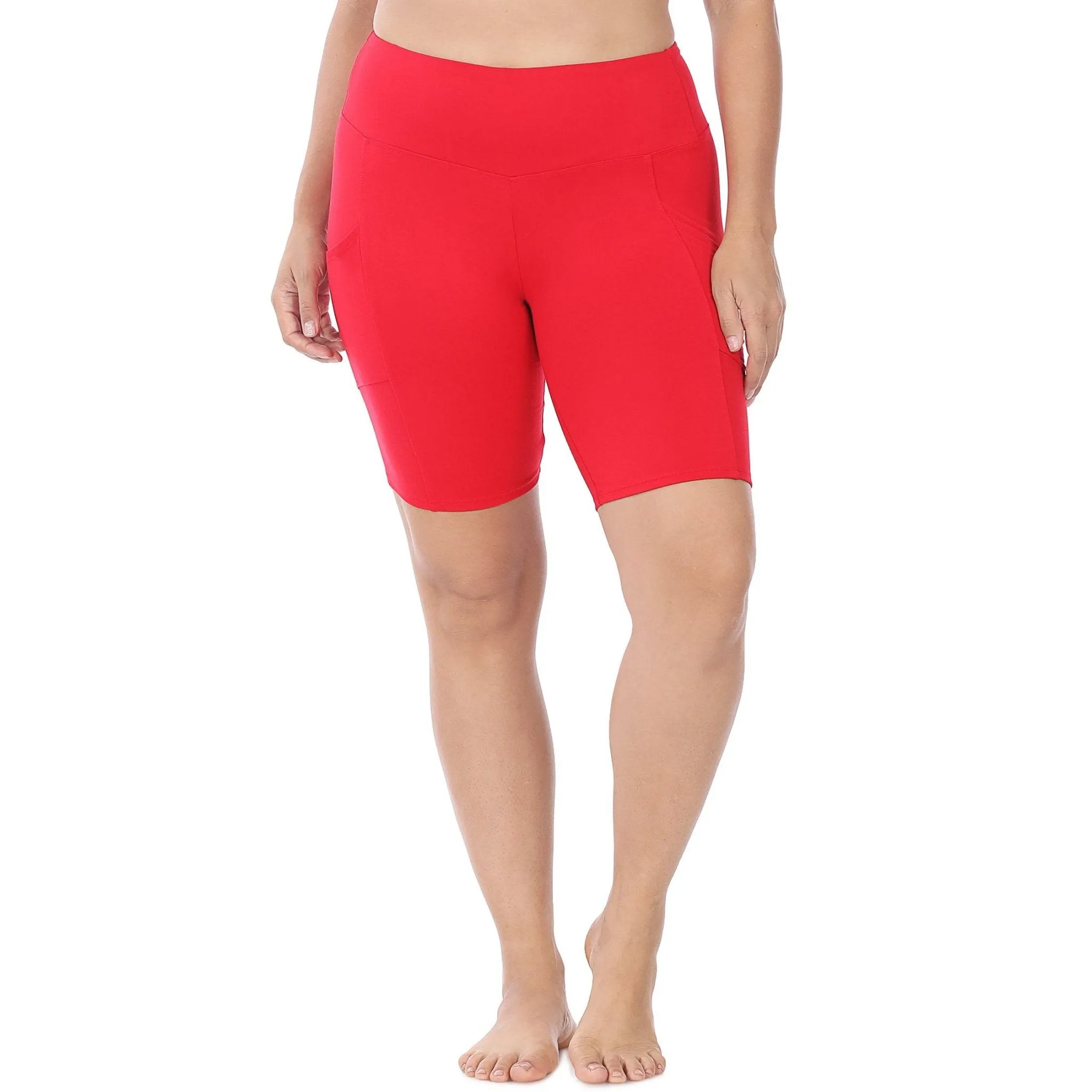 Tummy Control Biker Short Leggings  | Cell Phone Pocket (Zenana)