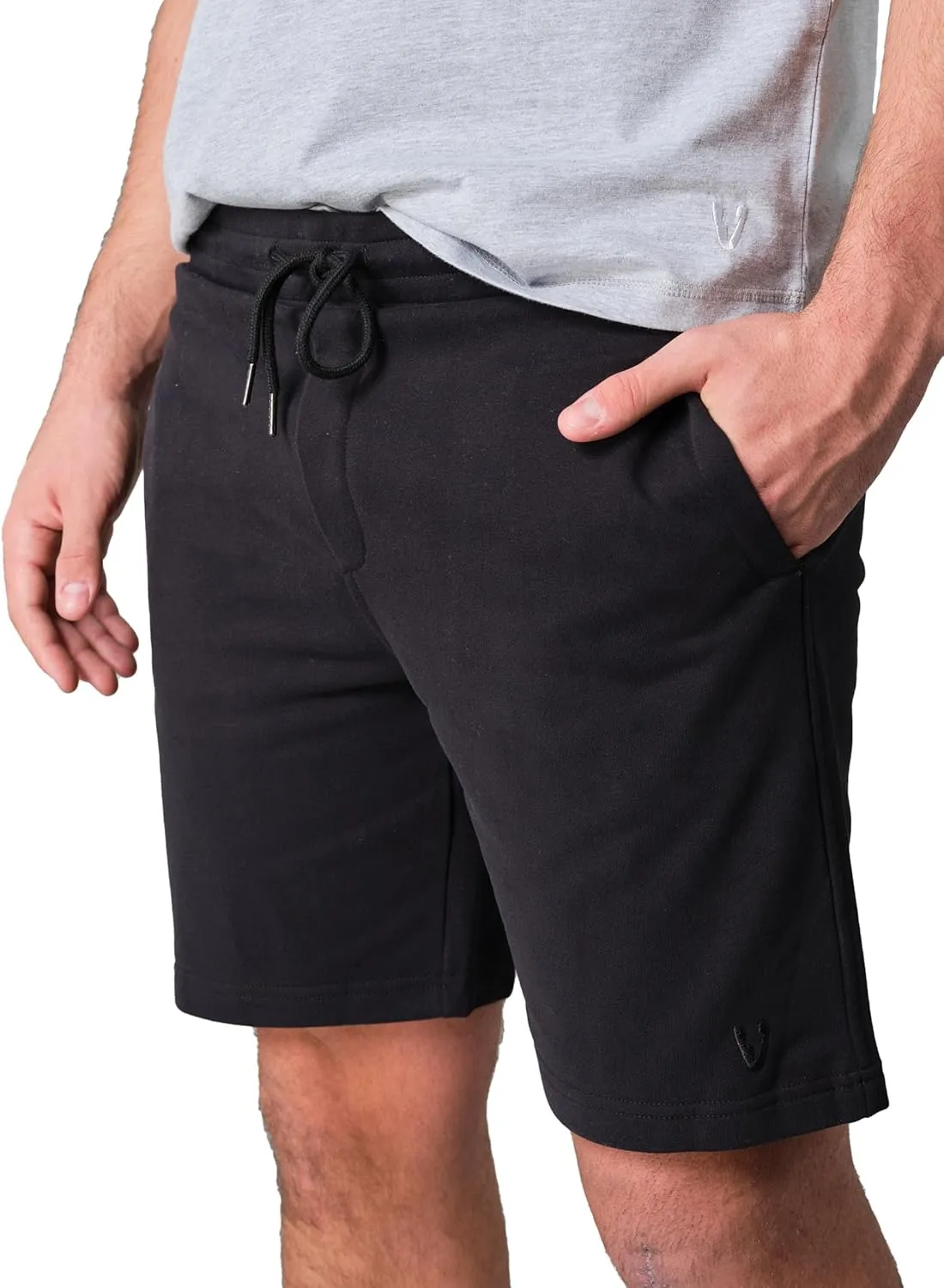 VarietyAthletics Mens Soft Cotton Fleece Jogger Gym Active Sweat Shorts