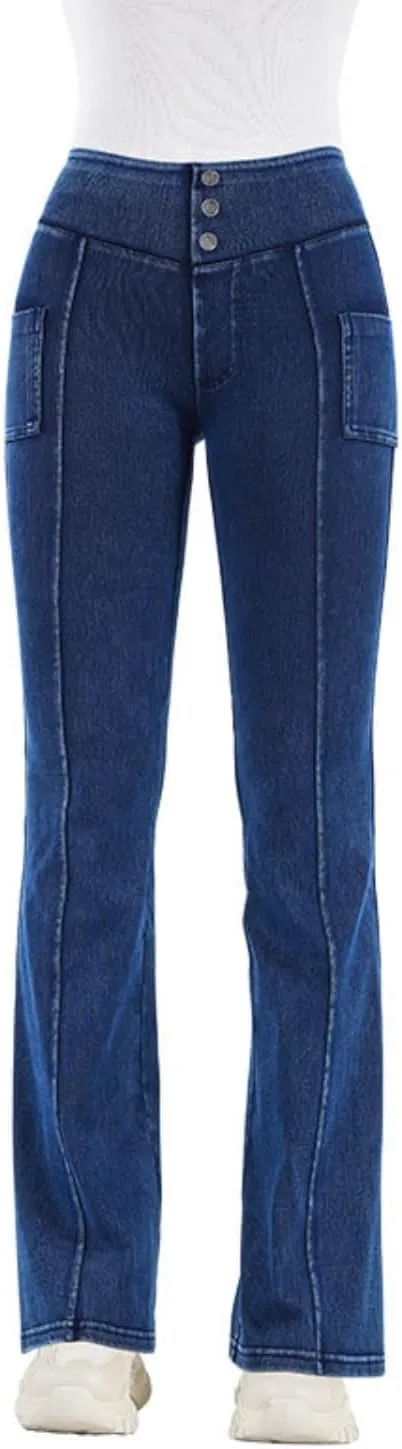 Women Bootcut Jeggings - Bootleg Yoga Pants Stretch Flare Jeans Leggings Tummy Control High Waisted Butt Lift Denim Pants