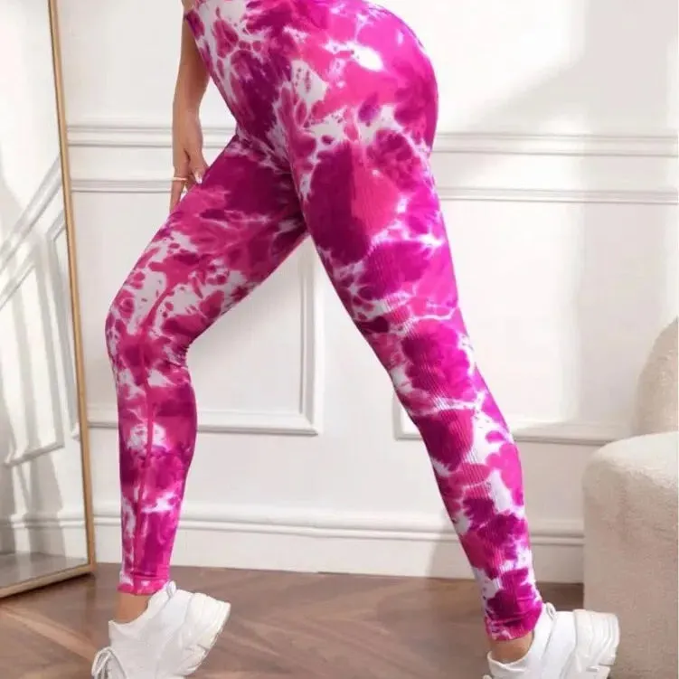 Women Seamless Sport Leggings High Waist Print Yoga Stretch