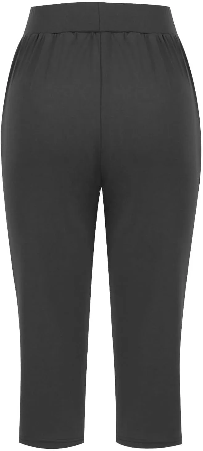 Women's Capri Yoga Pants 2025 Spring Summer Soft Workout Sweatpants Causal Lounge Pants with Pockets