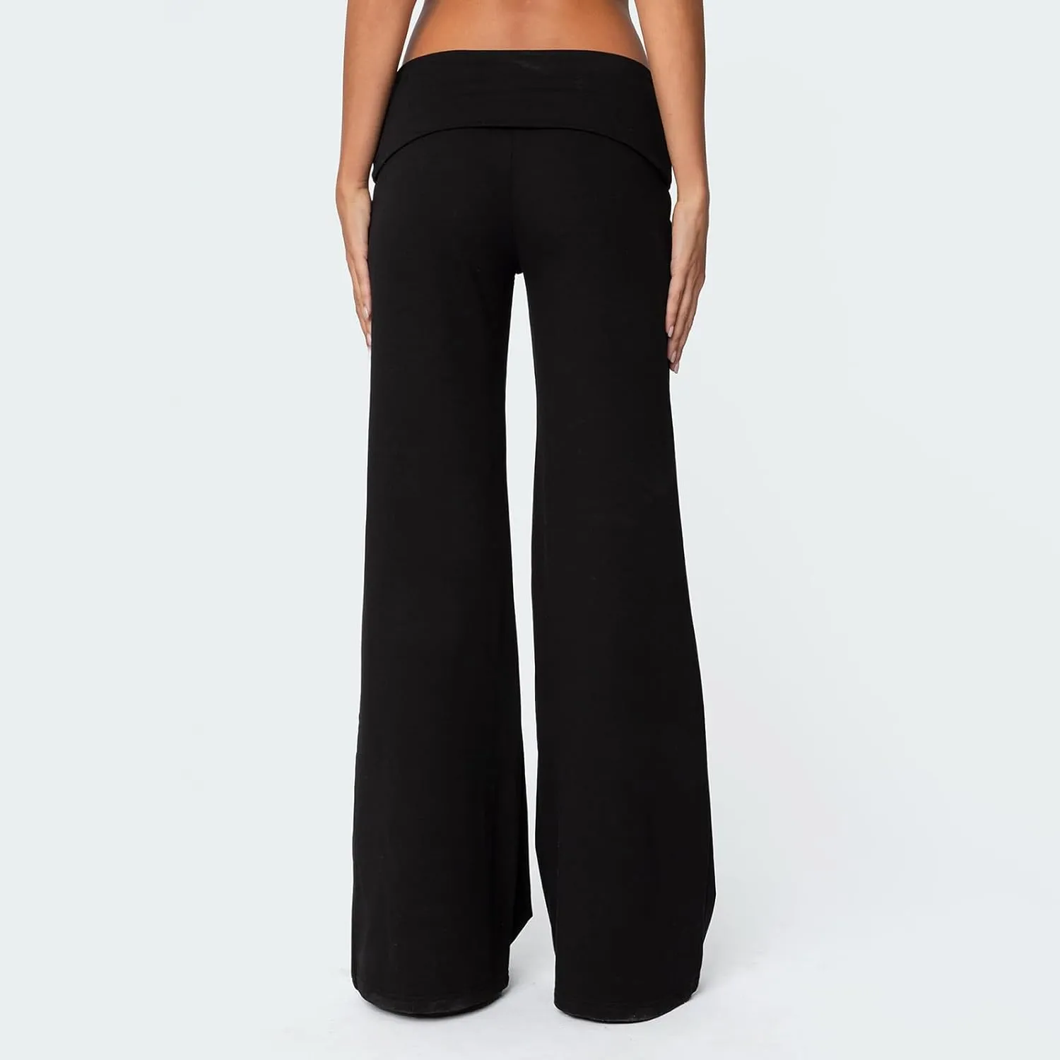 Women's Flare Leggings Fold Over Yoga Pants tretch Bootcut Bell Bottom Slim Fit Leggings Y2k Joggers Sweatpants