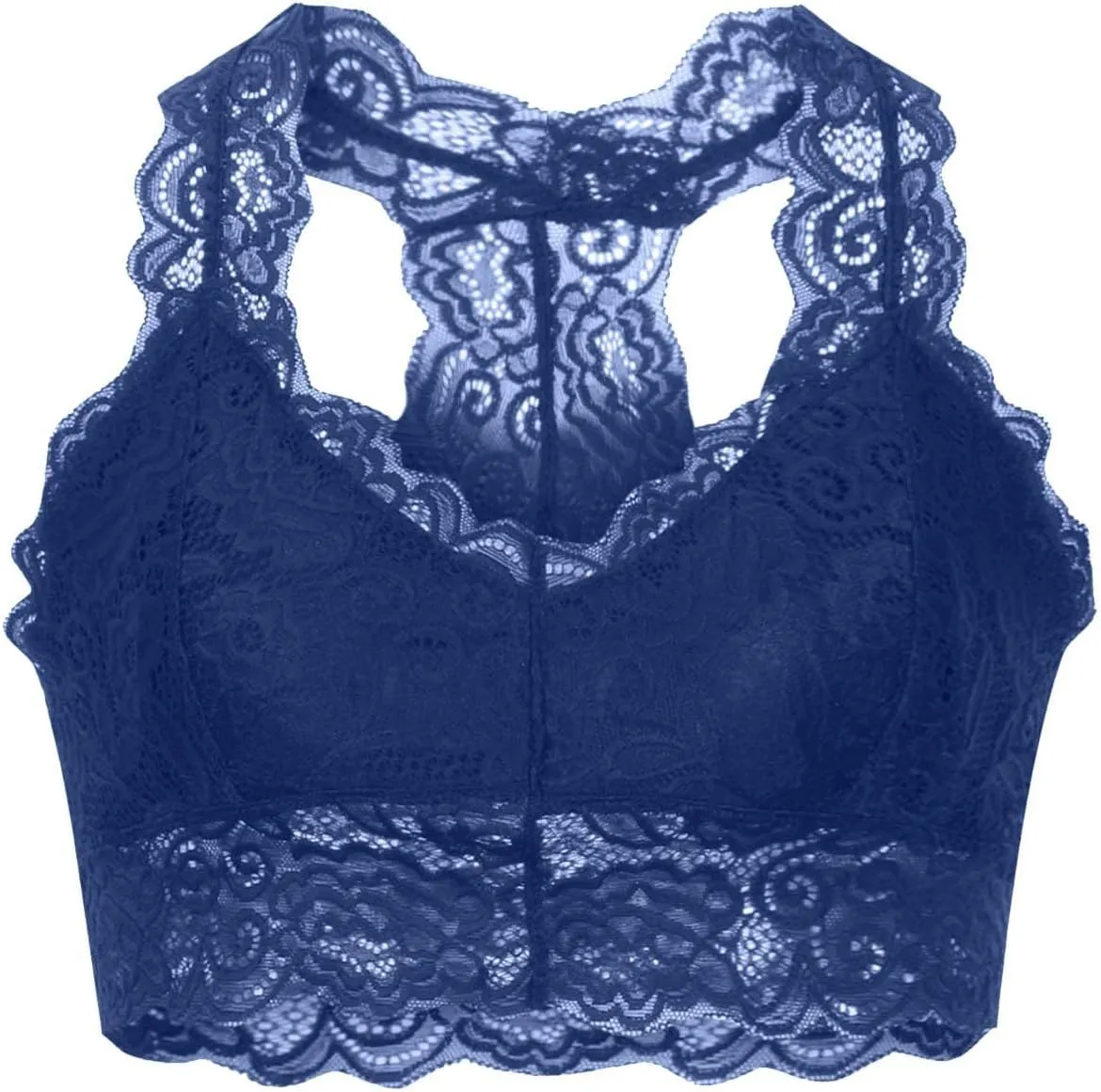 Womens Lace Bralette, Sexy Wireless Comfortable Full Coverage Lingerie Bra Wirefree Bralettes Tshirt Brassiere
