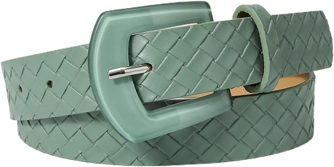 Women's PU Braided Belt For Dress Faux Leather Belt Buckle Elegant Fall Regular Fit Casual