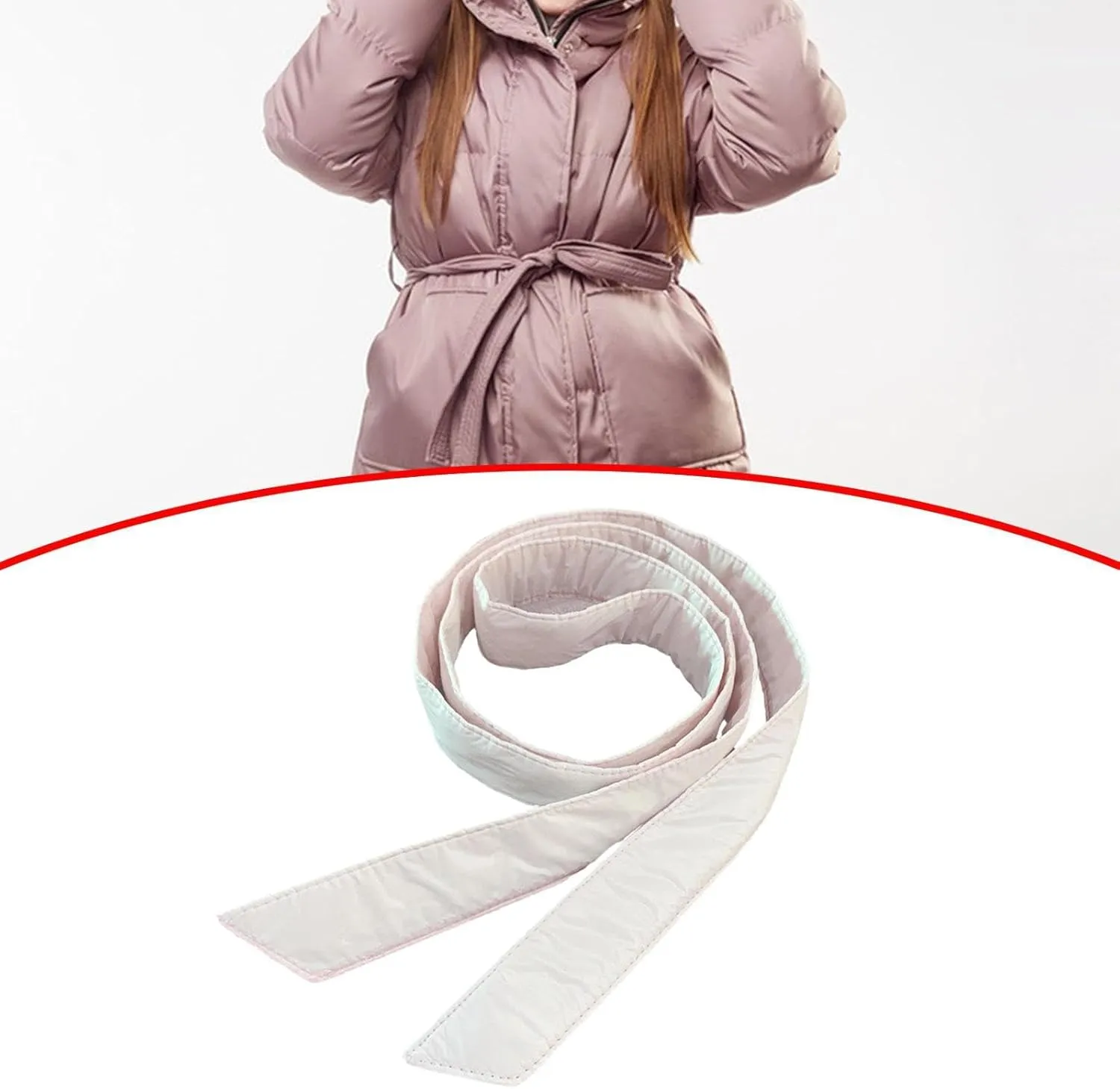 Womens Winter Puffer Down Coat Replacement Belt Girdle Lightweight Waist Belt