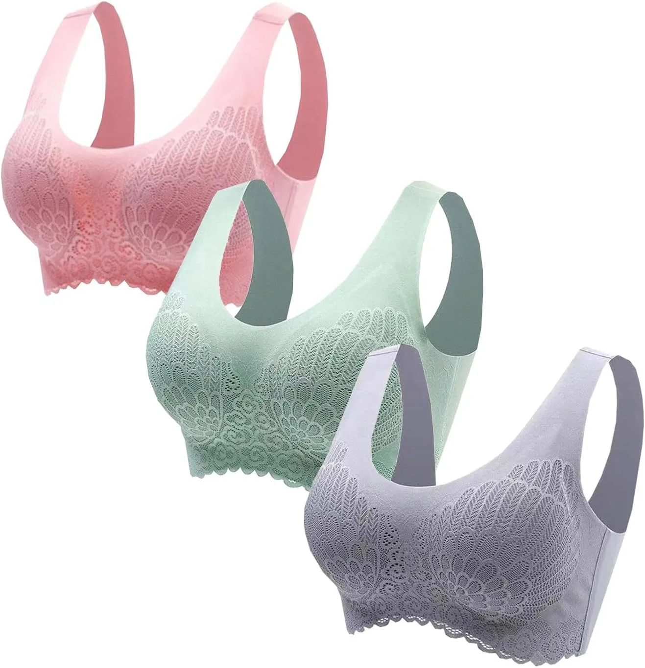 Women's Wireless Full-Coverage Bras Everyday Comfort Padded Fitness Yoga Comfortable Bras Bralettes