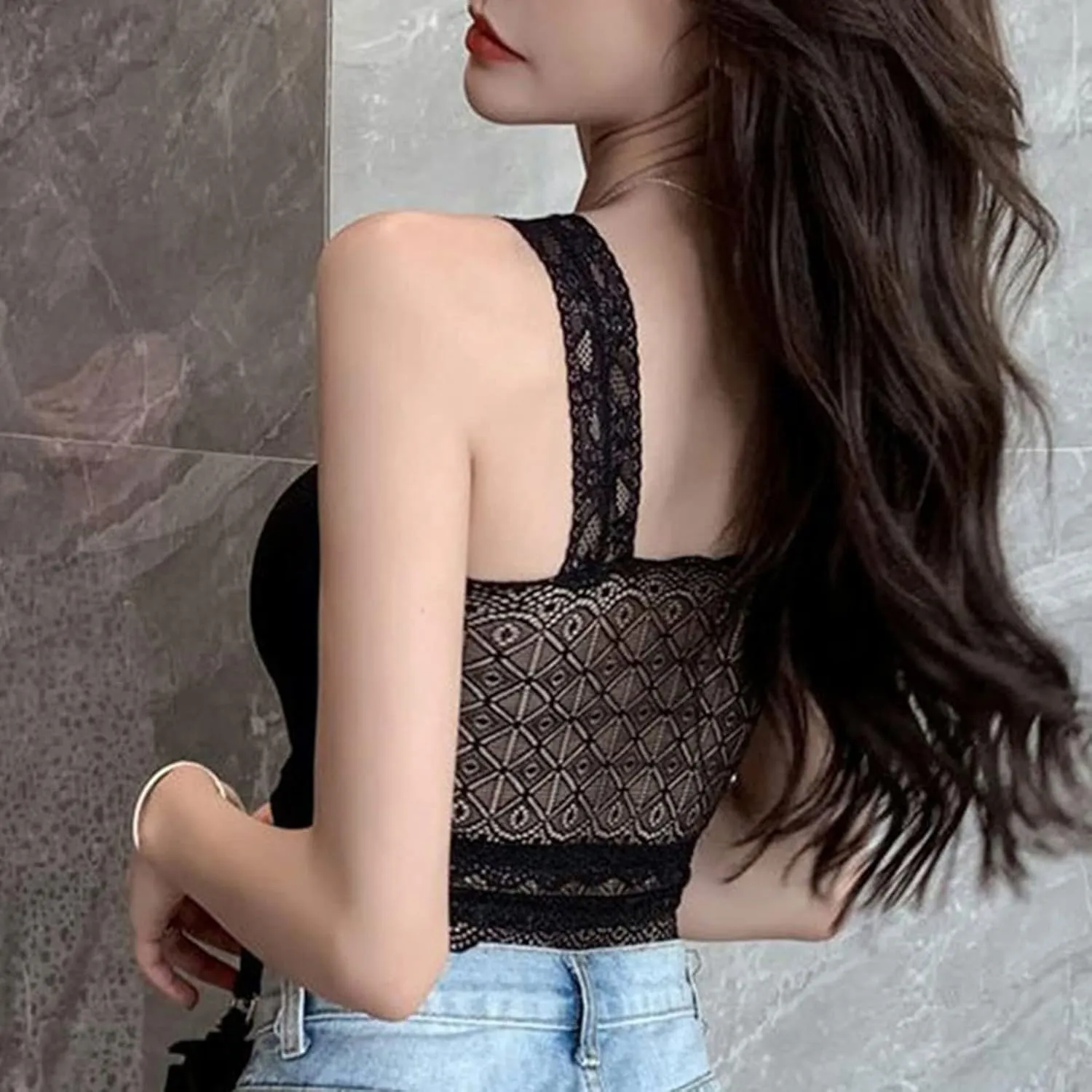 Zip up Jackets for Women Women Lace Bralette Bralet Bra Bustier Crop Top Comfortable Padded Tank Tops